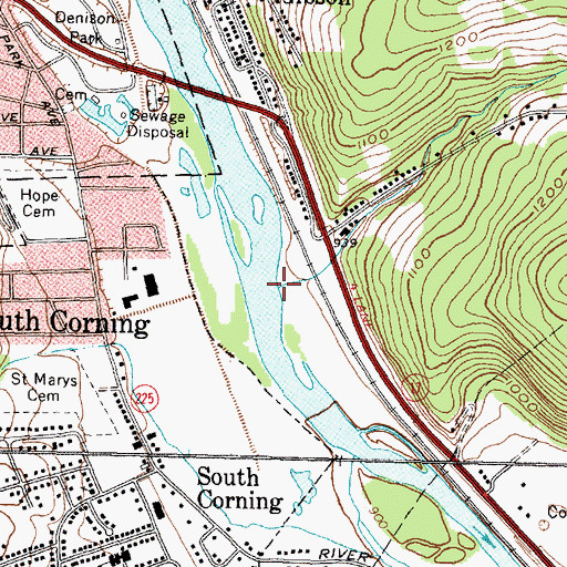 Topographic Map of Gorton Creek, NY