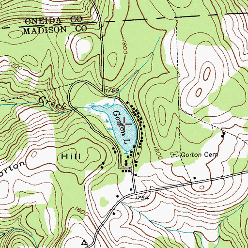 Topographic Map of Gorton Lake, NY