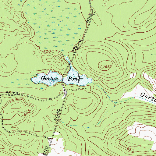 Topographic Map of Gorton Pond, NY