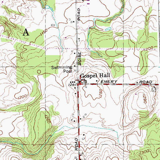Topographic Map of Gospel Hall Church, NY
