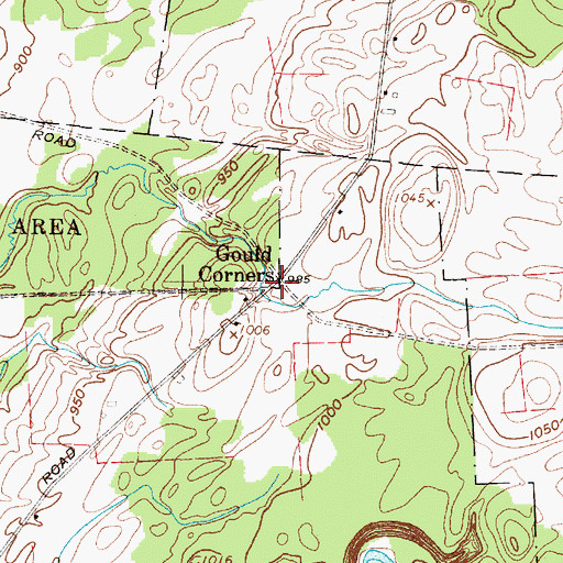 Topographic Map of Gould Corners, NY