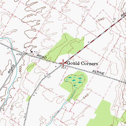 Topographic Map of Gould Corners, NY