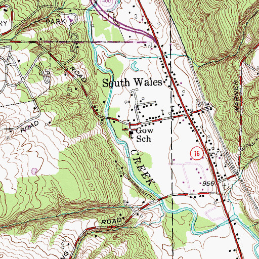 Topographic Map of Gow School, NY