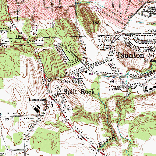 Topographic Map of Grace Church, NY