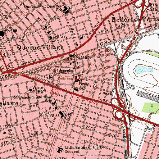 Topographic Map of Grace School, NY