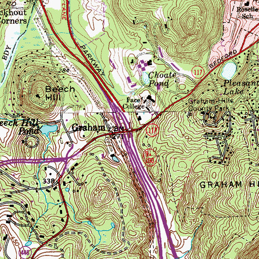 Topographic Map of Graham, NY