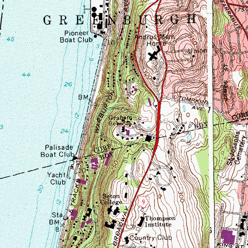 Topographic Map of Martin Luther King Jr High School, NY