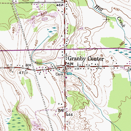 Topographic Map of Granby Center, NY