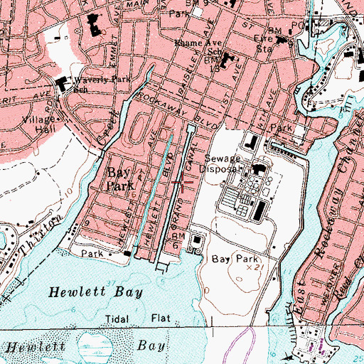 Topographic Map of Grand Canal, NY