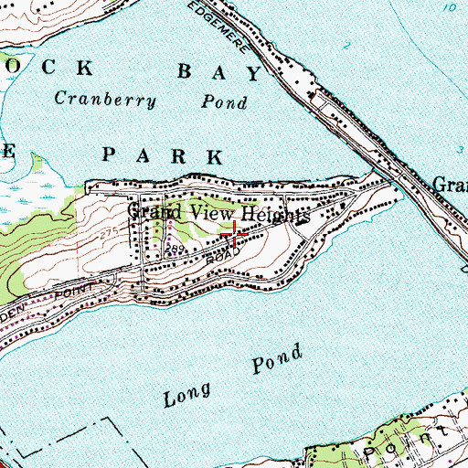 Topographic Map of Grand View Heights, NY