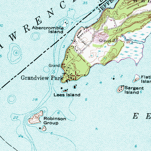Topographic Map of Grandview Park, NY