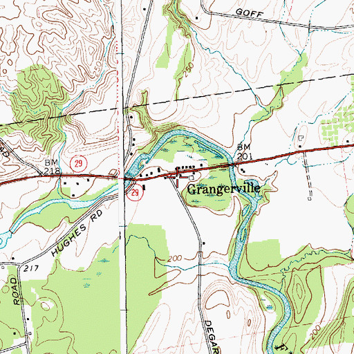 Topographic Map of Grangerville, NY