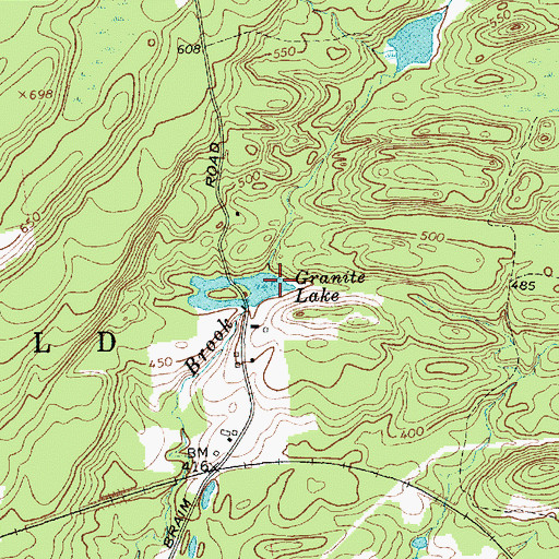 Topographic Map of Granite Lake, NY