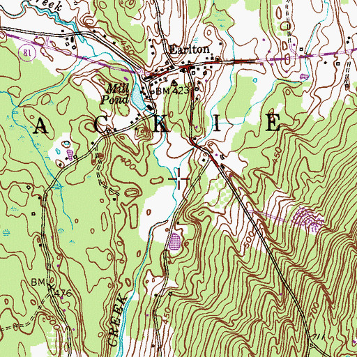 Topographic Map of Grapeville Creek, NY