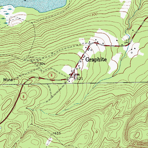 Topographic Map of Graphite, NY