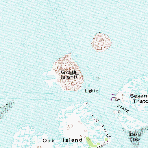 Topographic Map of Grass Island, NY