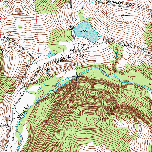 Topographic Map of Gratsinger Run, NY