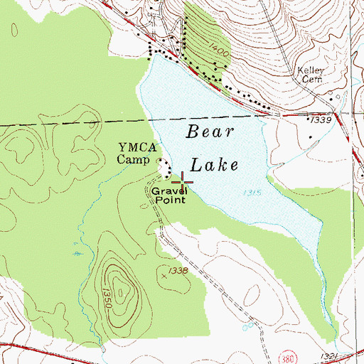 Topographic Map of Gravel Point, NY