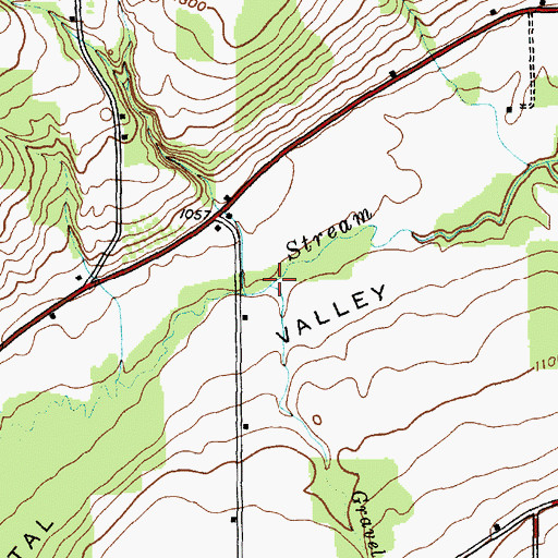 Topographic Map of Gravel Run, NY
