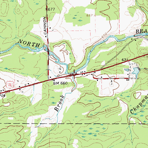 Topographic Map of Graves Brook, NY