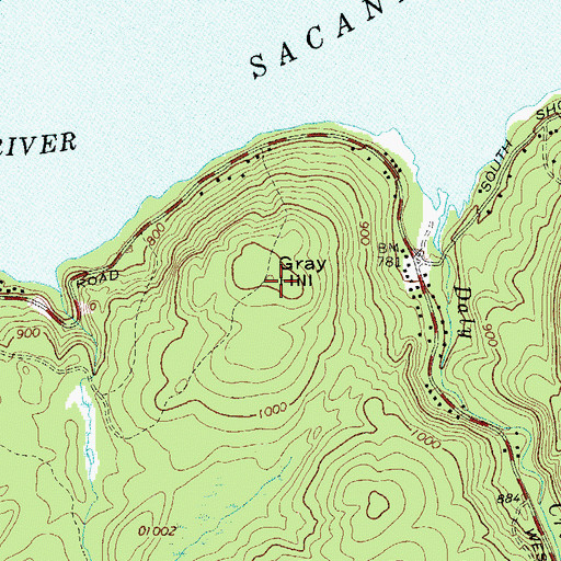 Topographic Map of Gray Hill, NY