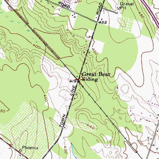 Topographic Map of Great Bear Siding, NY