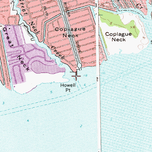 Topographic Map of Great Neck Creek, NY