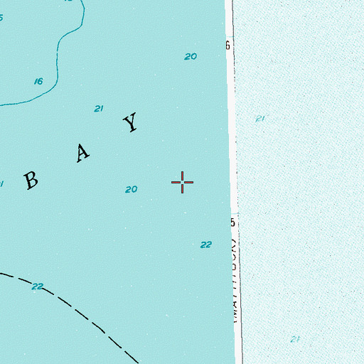 Topographic Map of Great Peconic Bay, NY