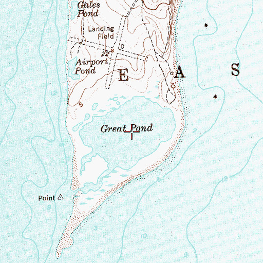 Topographic Map of Great Pond, NY