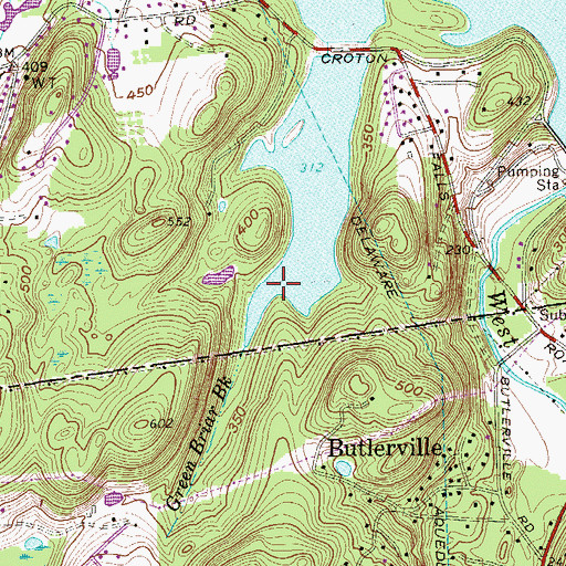 Topographic Map of Green Briar Brook, NY