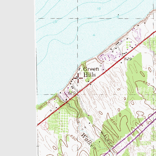 Topographic Map of Green Hills, NY