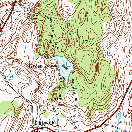 Topographic Map of Green Pond, NY