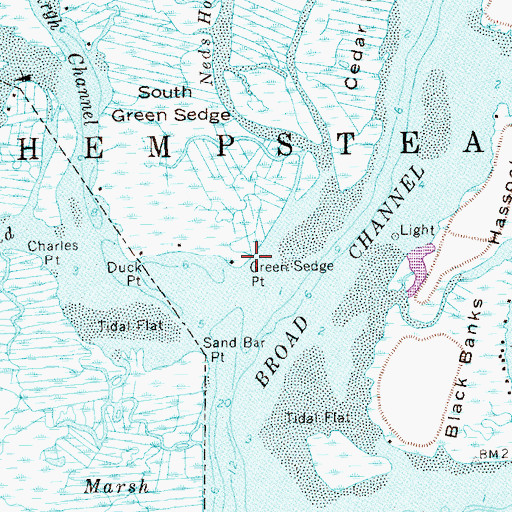 Topographic Map of Green Sedge Point, NY