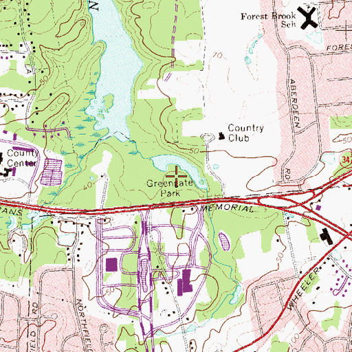 Topographic Map of Bill Richards Memorial Park, NY
