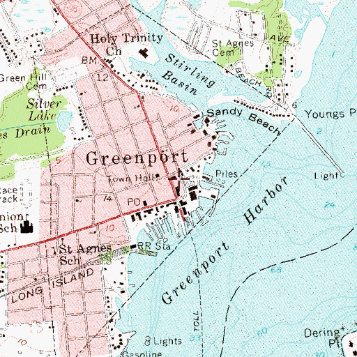 Topographic Map of Greenport, NY