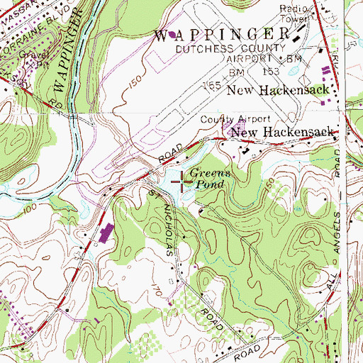 Topographic Map of Greens Pond, NY