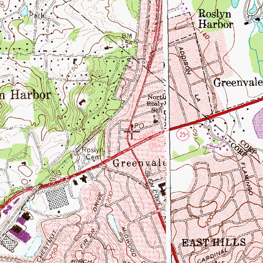 Topographic Map of Greenvale, NY