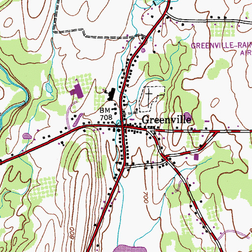 Topographic Map of Greenville, NY