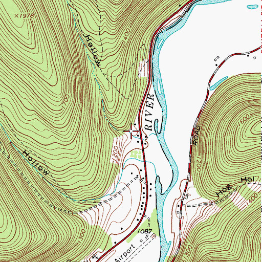 Topographic Map of Gregory Hollow, NY