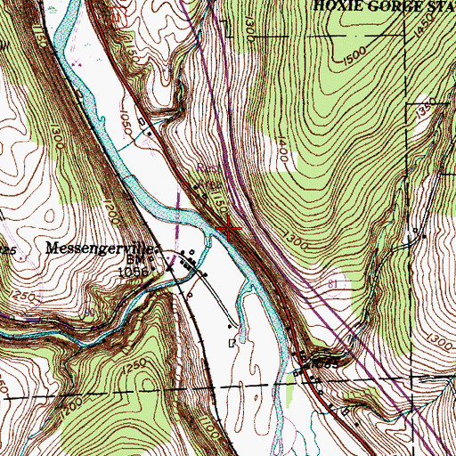 Topographic Map of Gridley Creek, NY