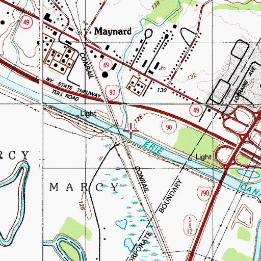 Topographic Map of Gridley Creek, NY
