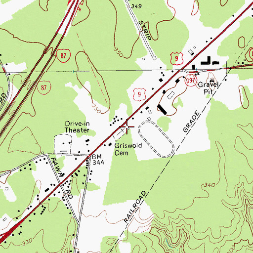 Topographic Map of Griswold Cemetery, NY