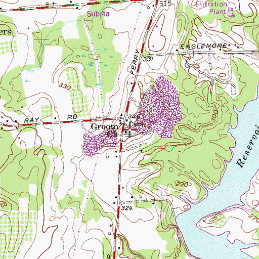 Topographic Map of Groom Church, NY