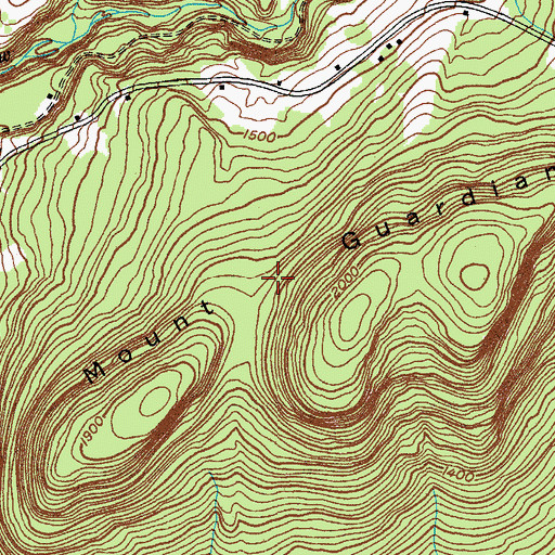 Topographic Map of Mount Guardian, NY