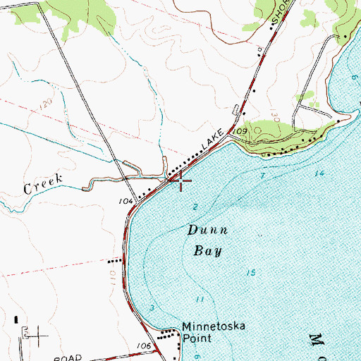 Topographic Map of Guay Creek, NY