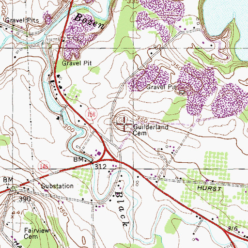 Topographic Map of Guilderland Cemetery, NY