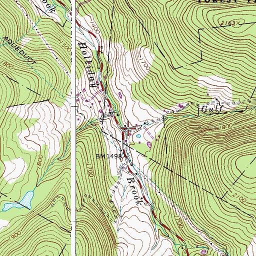 Topographic Map of Gulf Brook, NY