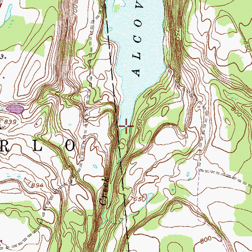Topographic Map of Gulf Creek, NY