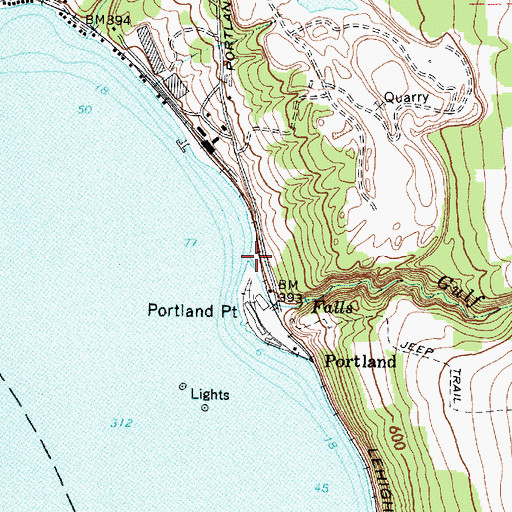 Topographic Map of Gulf Creek, NY