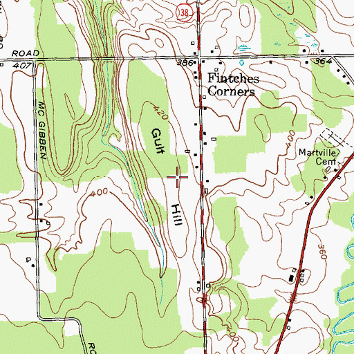 Topographic Map of Gulf Hill, NY